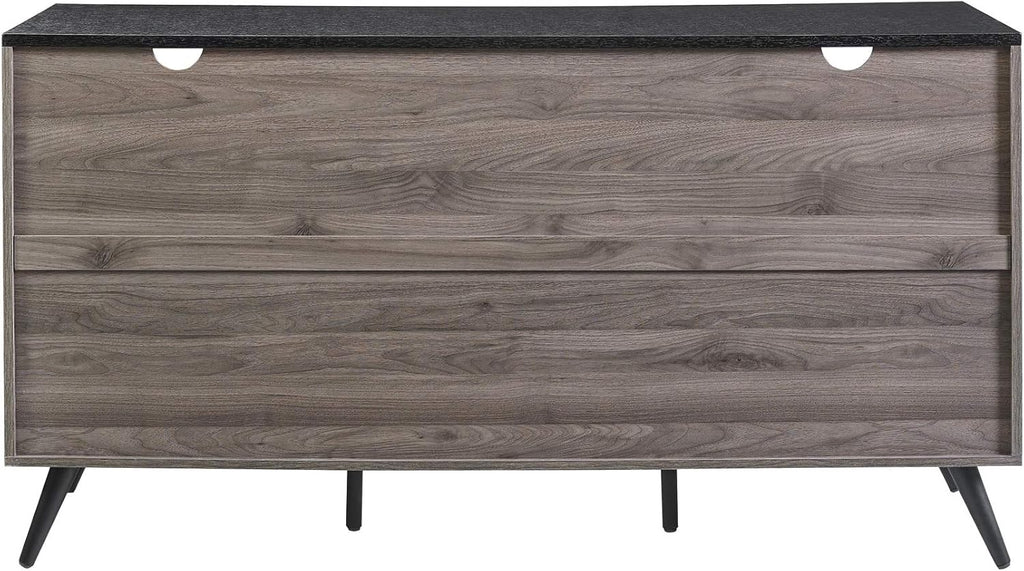 Black and Slate Grey 4 Drawer Wood Cabinet K7943