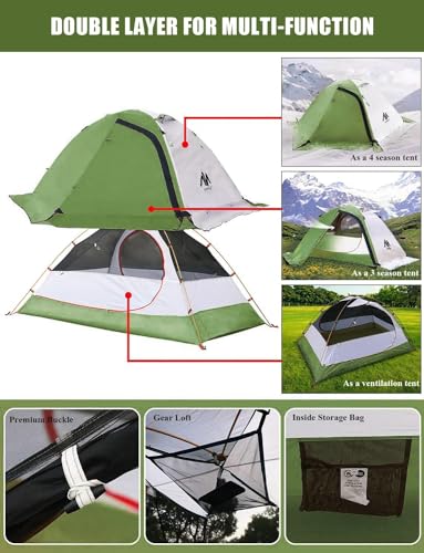 2 Person Ultralight Waterproof Double Layer Backpacking Tent L45090