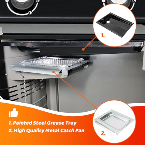 Grease Tray with Catch Pan and Foil Liner 10Pcs Aluminum Liner Z225983