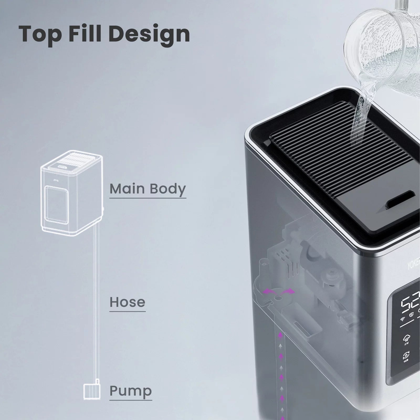3.4Gal Top Fill Ultrasonic Humidifier B408