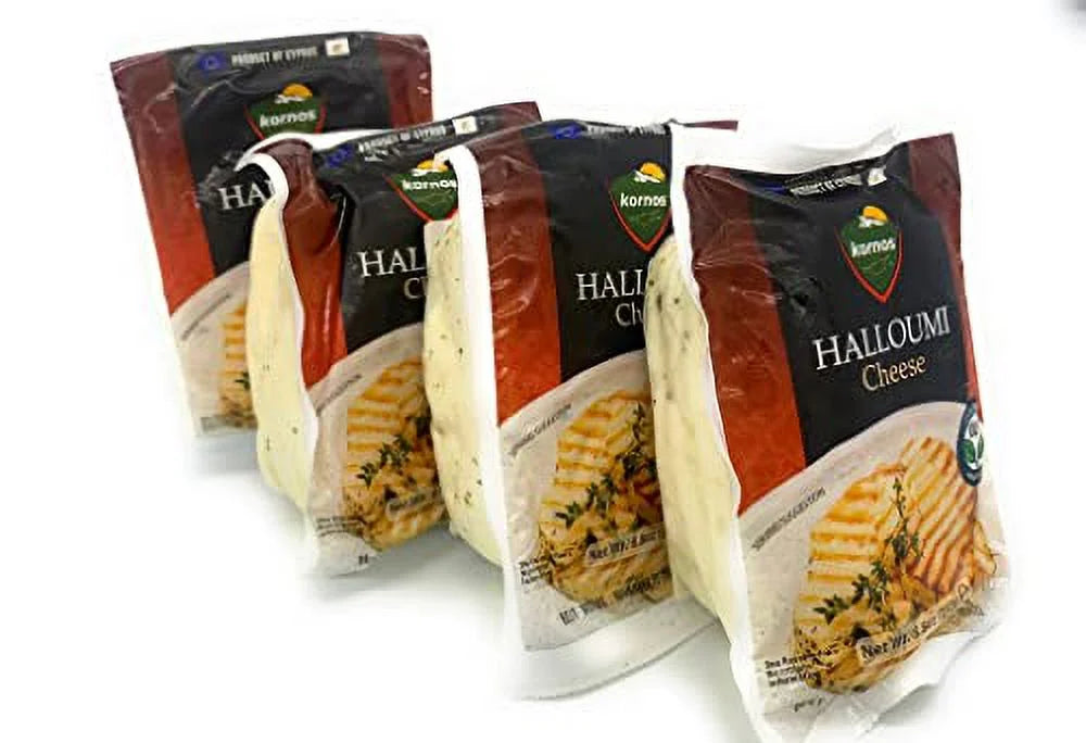 4 Pack Halloumi Cheese Cow Sheep Goat's Milk 8.8 oz B150