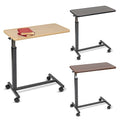 Overbed Table with Wheels Adjustable Height Wood Top E8213