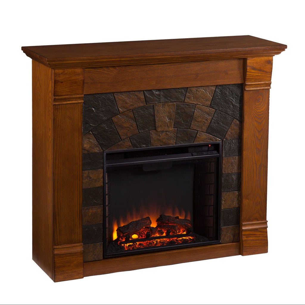 Salem Antique Oak Electric Fireplace M2637