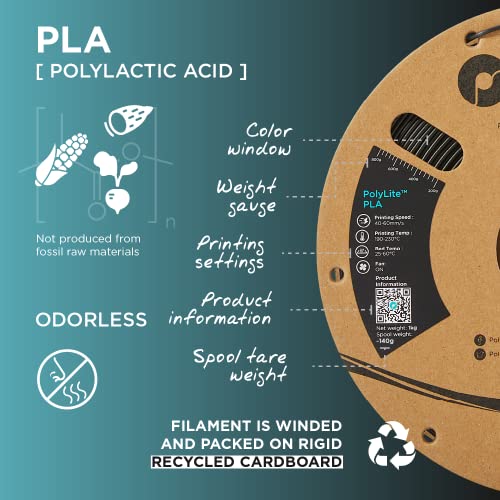 Black 1.75mm 1kg PLA Filament B1314