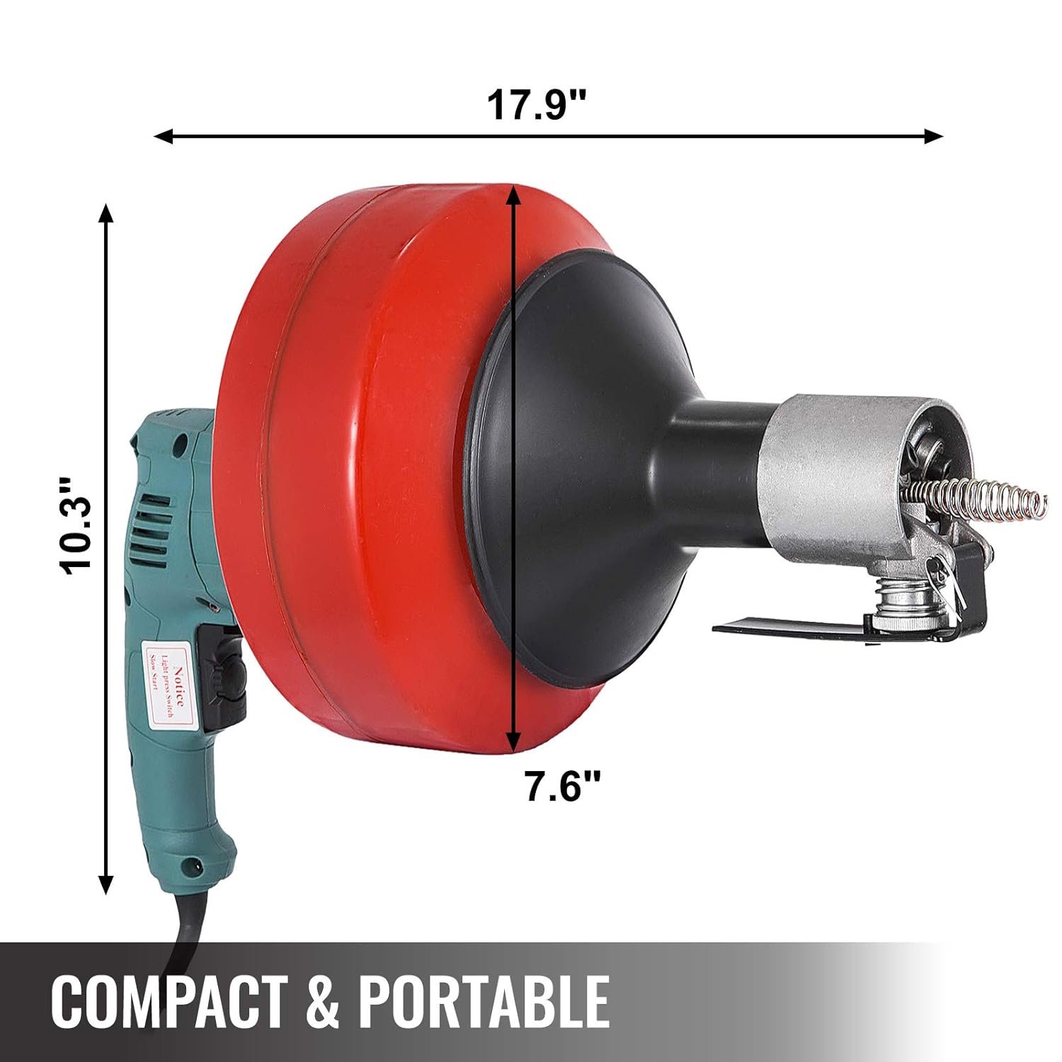 26FT x 1/3Inch Electric Drain Auger B7216