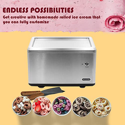 0.5-Quart Stainless Steel Rolled Ice Cream Maker with Compressor P2666