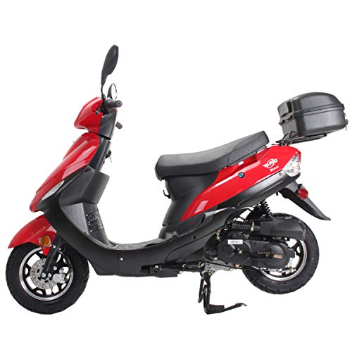 50cc Moped with Electric/Kick Start, Rear Trunk, 10" Aluminum Wheels V62691