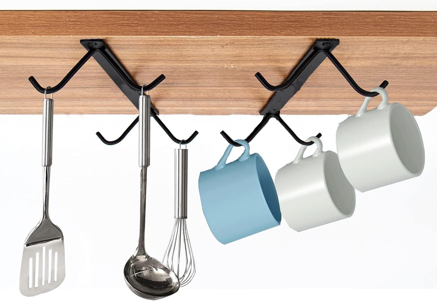 16 Mug Cup Hooks Under Cabinet Mug Holder Q26658