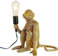 Monkey Lamp Gold Resin Sitting Lamp S7223