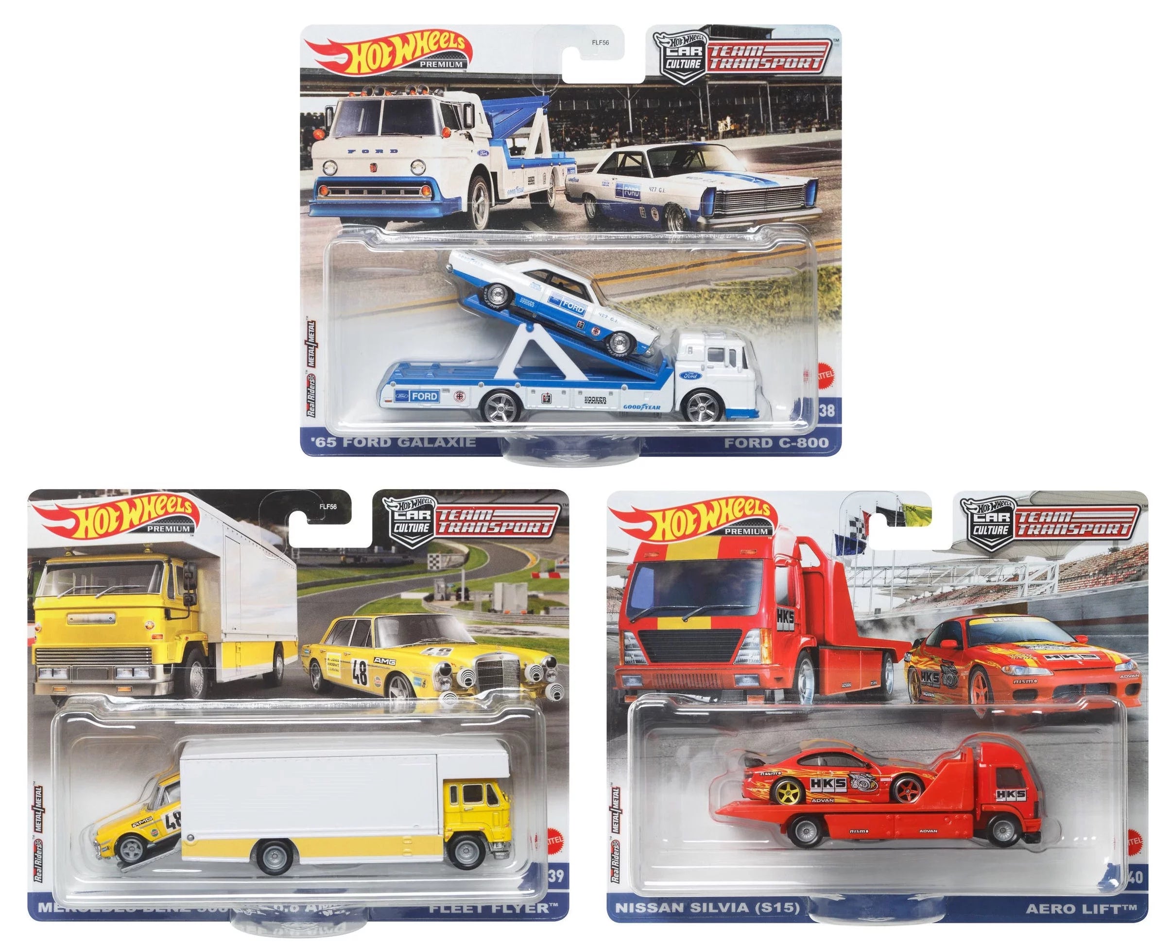 Set of 3 1:64 Scale Die-Cast Cars A1906