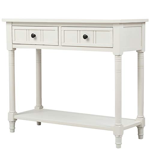 Ivory 2 Drawer Wood Console Table R490442
