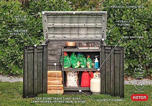 Black Outdoor Resin Storage Shed Q929473