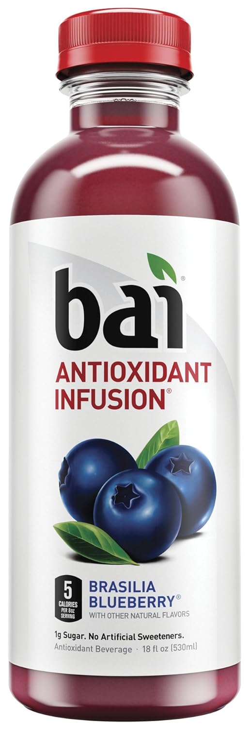 Brasilia Blueberry Flavored Water, 18 Fluid Ounce Bottle D65411