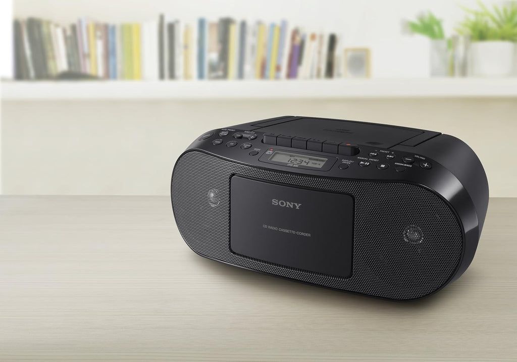 Portable CD Cassette AM/FM Radio Boombox E6500