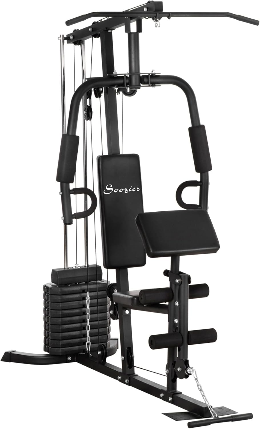 Multifunction Workout Station with 100Lbs Weight Stack Y8215