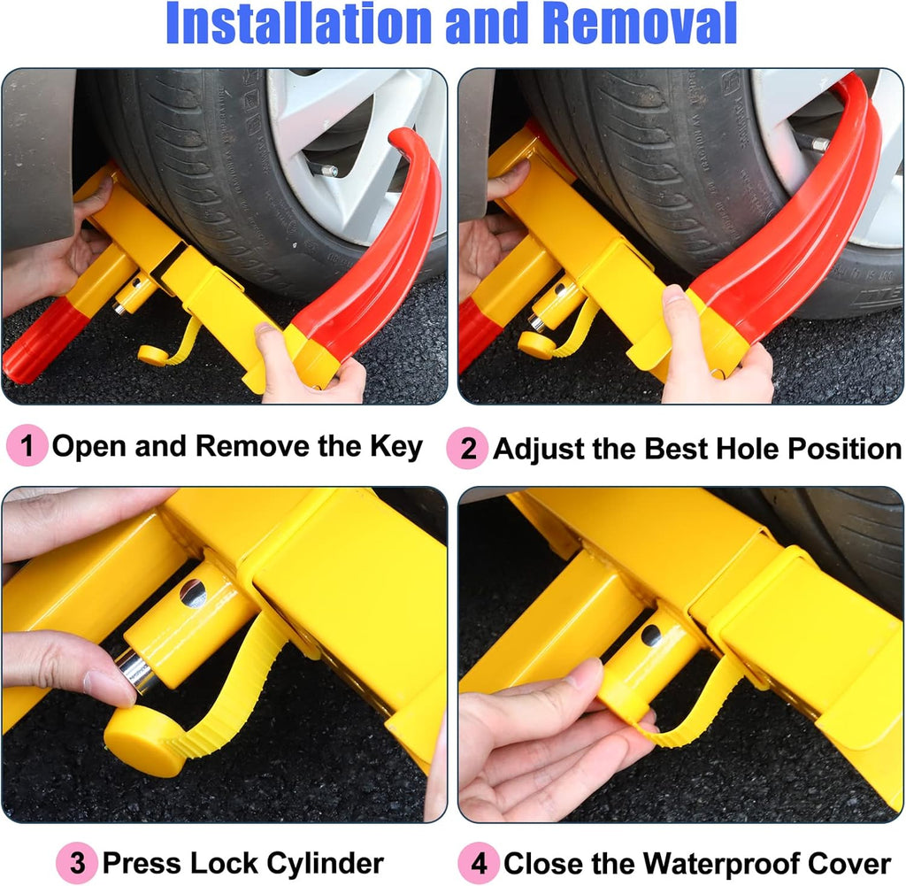2PCS Universal Wheel Clamp Tire Lock V716