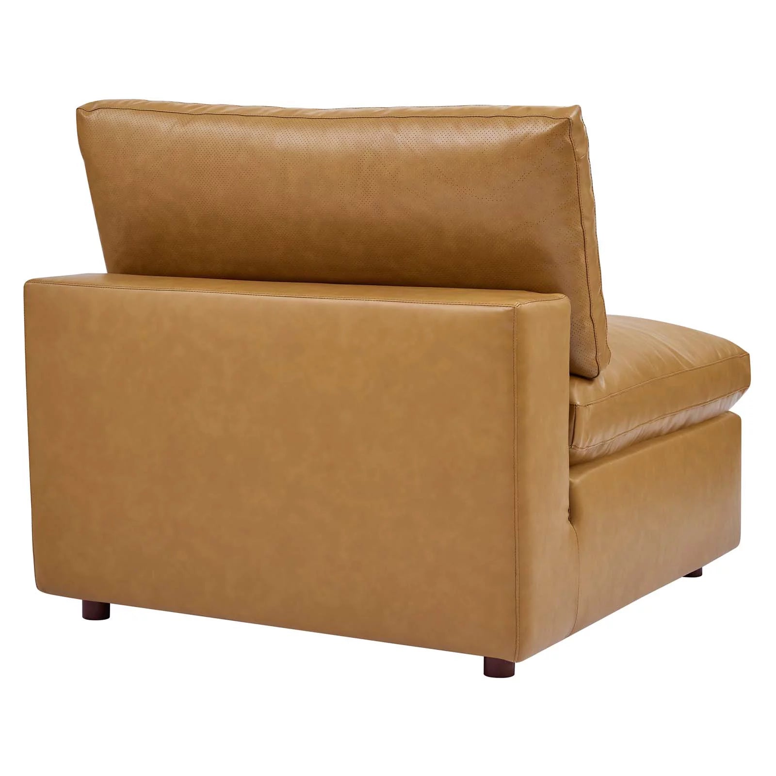 Tan Vegan Leather 4-Piece Sectional Sofa B39292