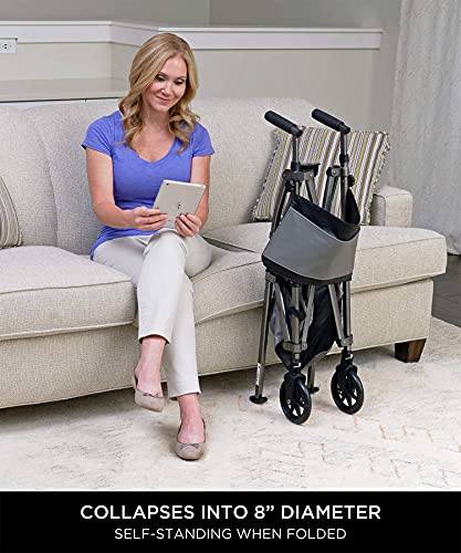 Lightweight Folding Rolling Walker with Swivel Wheels Z771