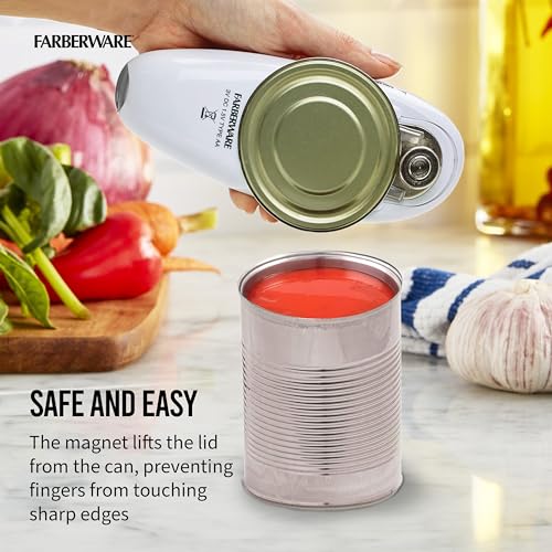 Compact Battery Operated Automatic Can Opener with Magnet, Aqua N2698