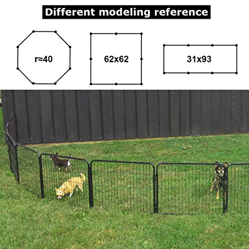 8 Panels 40 Inches Dog Playpen with Door V1237