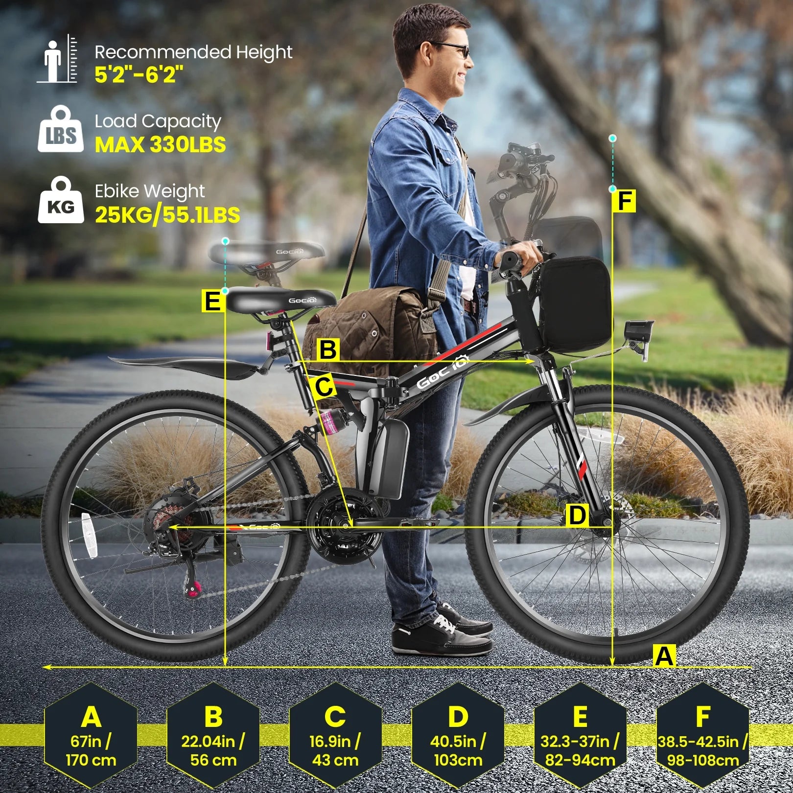 500W 26" 48V Full Suspension Folding Electric Bicycle Z600