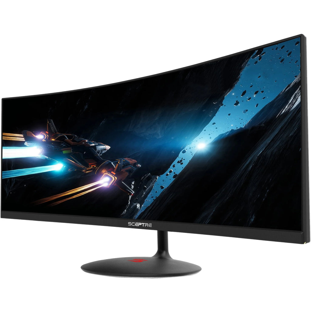 34" Curved Screen Gaming LCD Monitor, 21:9, Black O19353