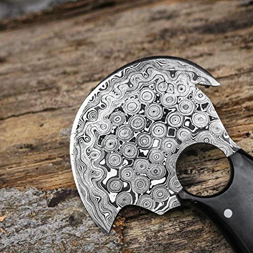 Handmade Damascus Steel Ulu Knife X647467