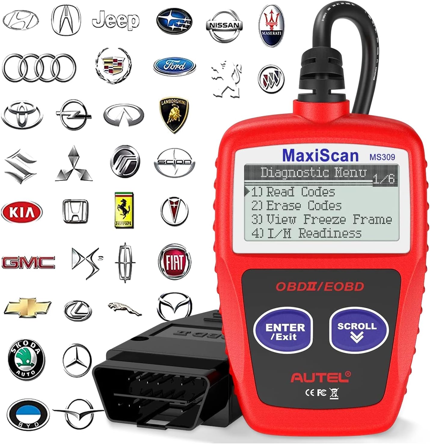 OBD2 Scanner Universal Car Engine Fault Code Reader N892138