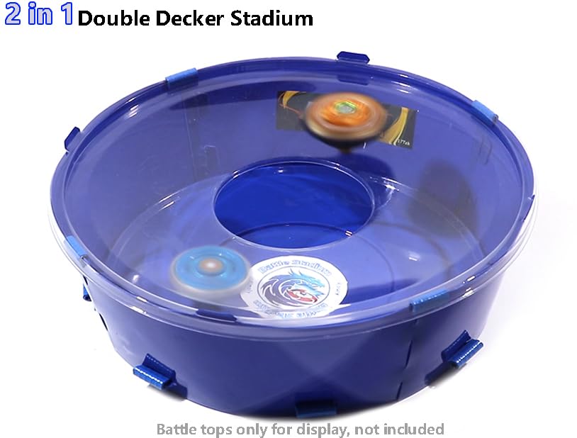 Blue Double Decker Battle Arena for Beyblade Burst Toys K3579