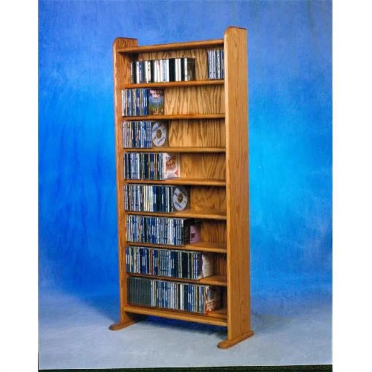Solid Oak 8 Shelf CD Cabinet X317486