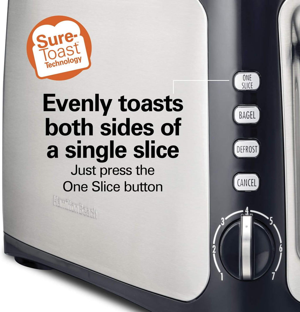 4-Slice Toaster with Long-Slots, Stainless Steel T9674
