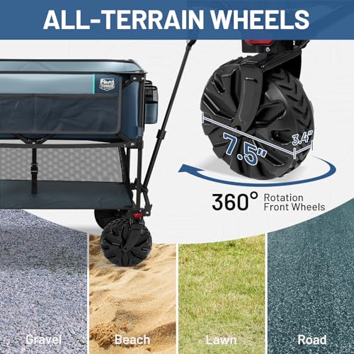 Large Capacity Folding Double Decker Wagon, Gray A138