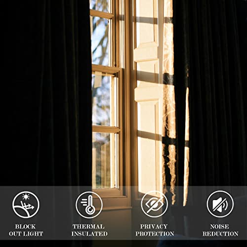 Navy Blue Grommet Curtains, W 42 x L 84 Inch, Set of 2 Panels A646