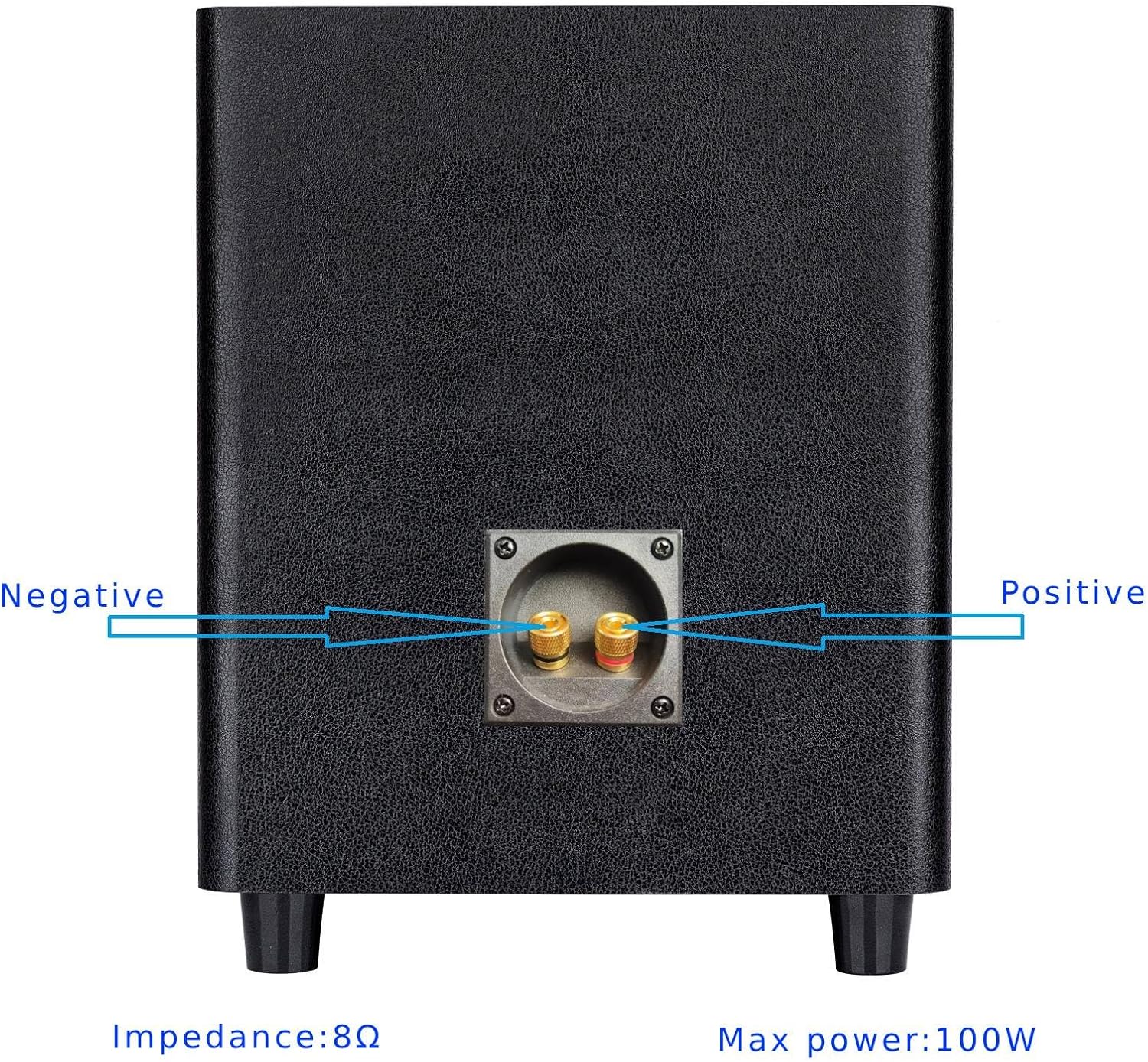 Black 8 Inch Passive Subwoofer Wood Material F7076