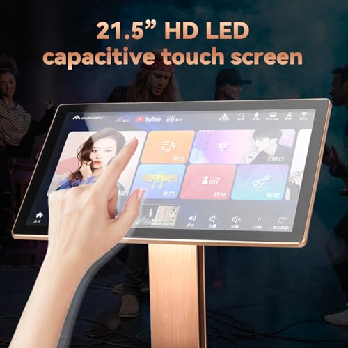 22-inch Touch Screen Karaoke Player with Wireless Microphone R441