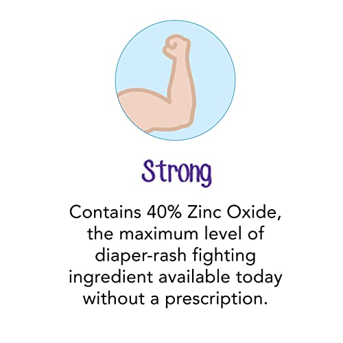 Maximum Strength Baby Diaper Rash Cream with 40% Zinc Oxide, 4 oz X284694