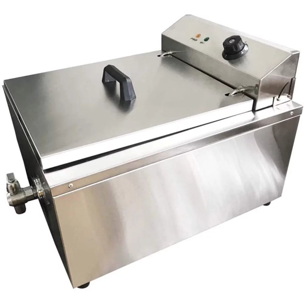 Stainless Steel Funnel Cake Deep Fryer with 2 Ring Molds E314010