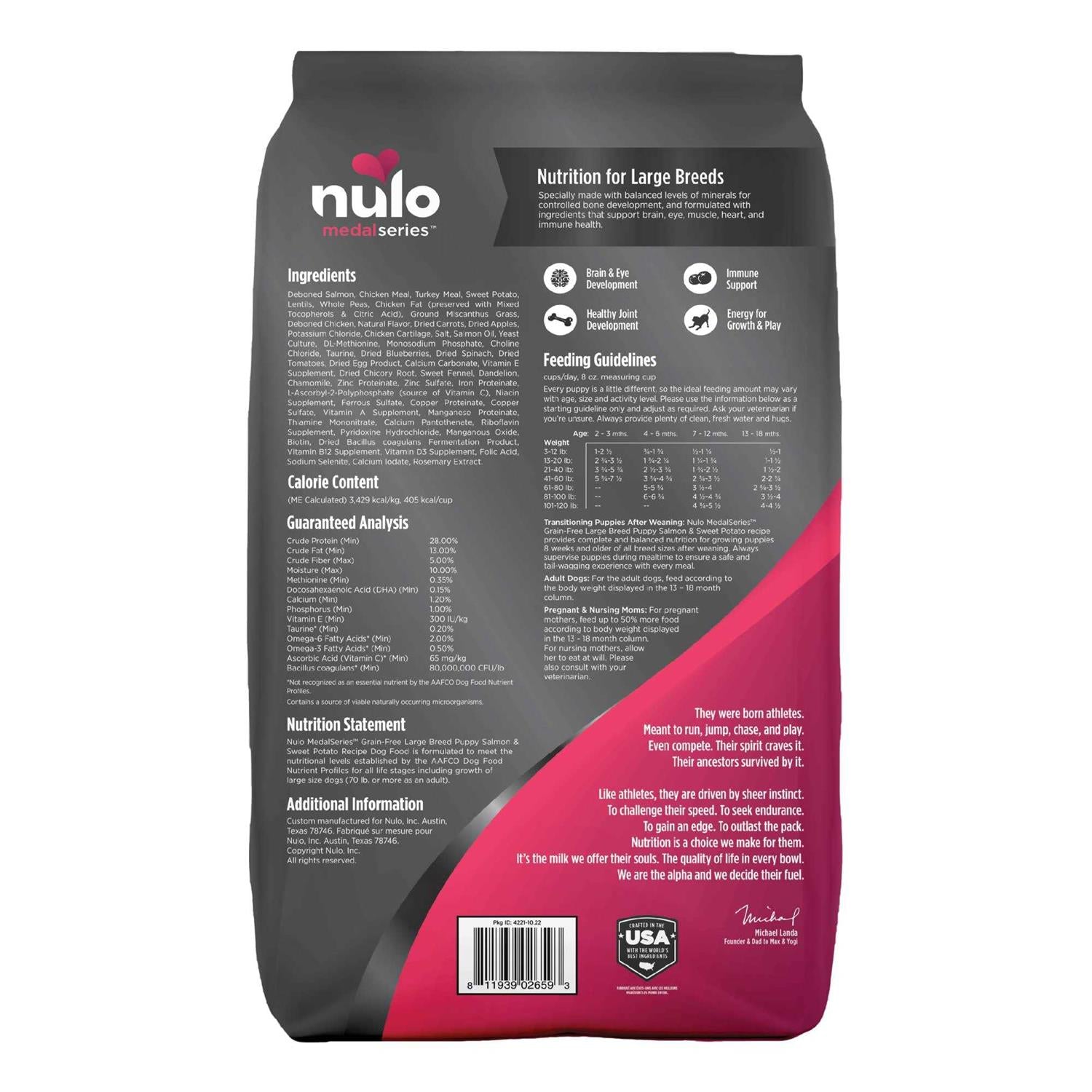 Salmon Large Breed Puppy Dry Dog Food T4182