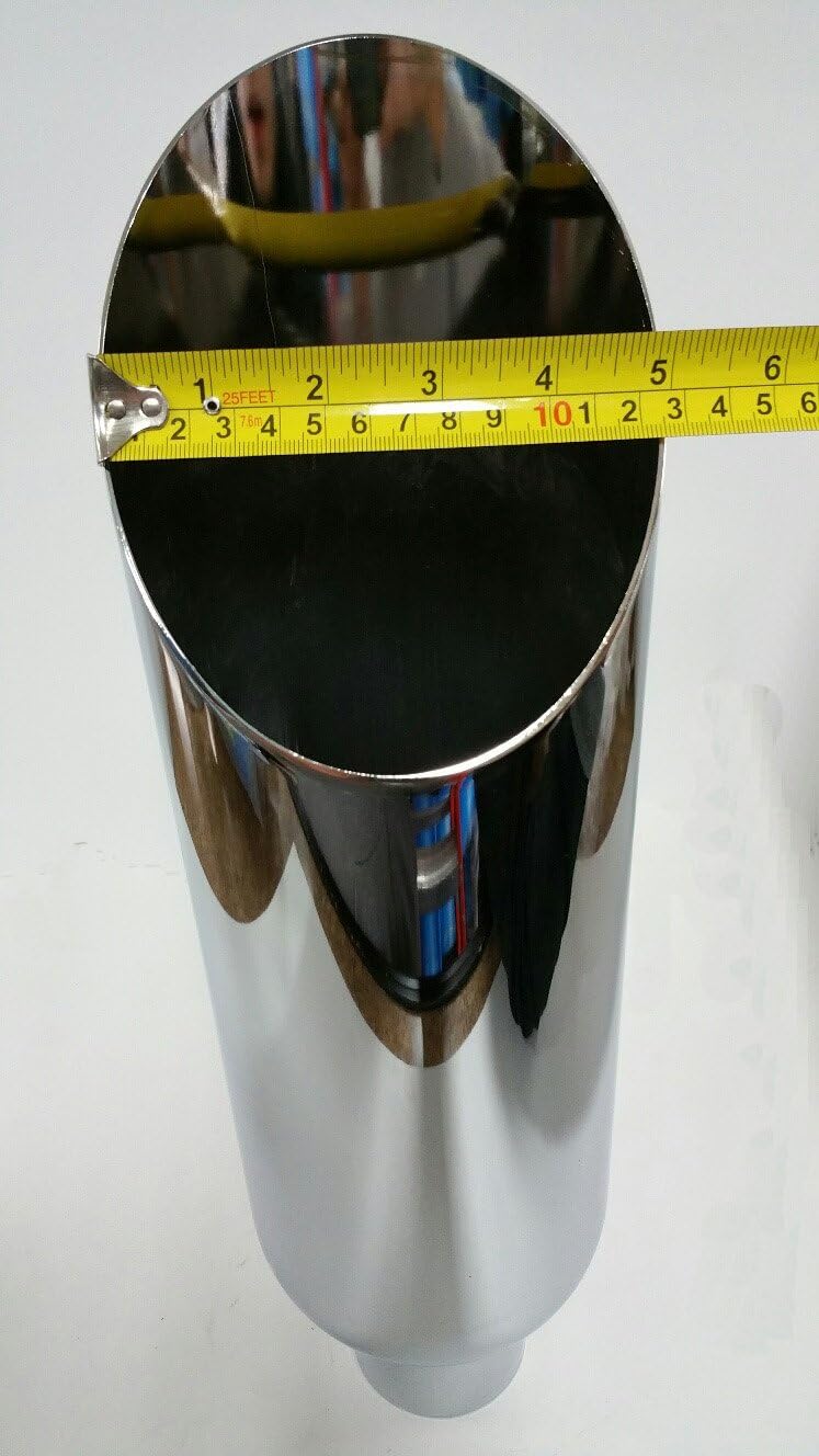 2.5" Inlet 5" Outlet 17" Pack of 2 Stainless Steel Exhaust Tip U86608