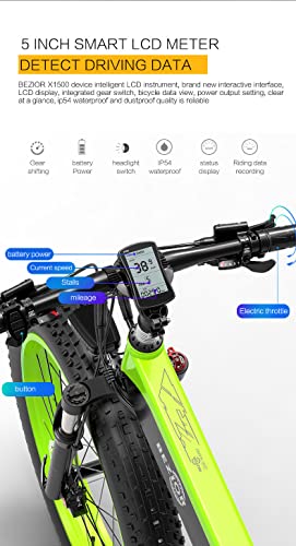 Foldable 26" x 4.0 Fat Tire Electric Bicycle with 1500w Motor and 48V 12.8Ah Removable Battery B638