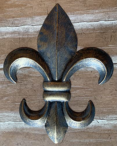 10" Metal Fleur De Lis Wall Plaque (Black) W928556