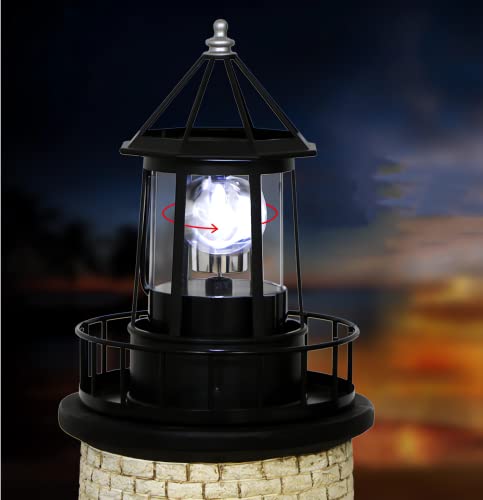 Red Rotating Solar Lighthouse Light, IP65 Waterproof L9346