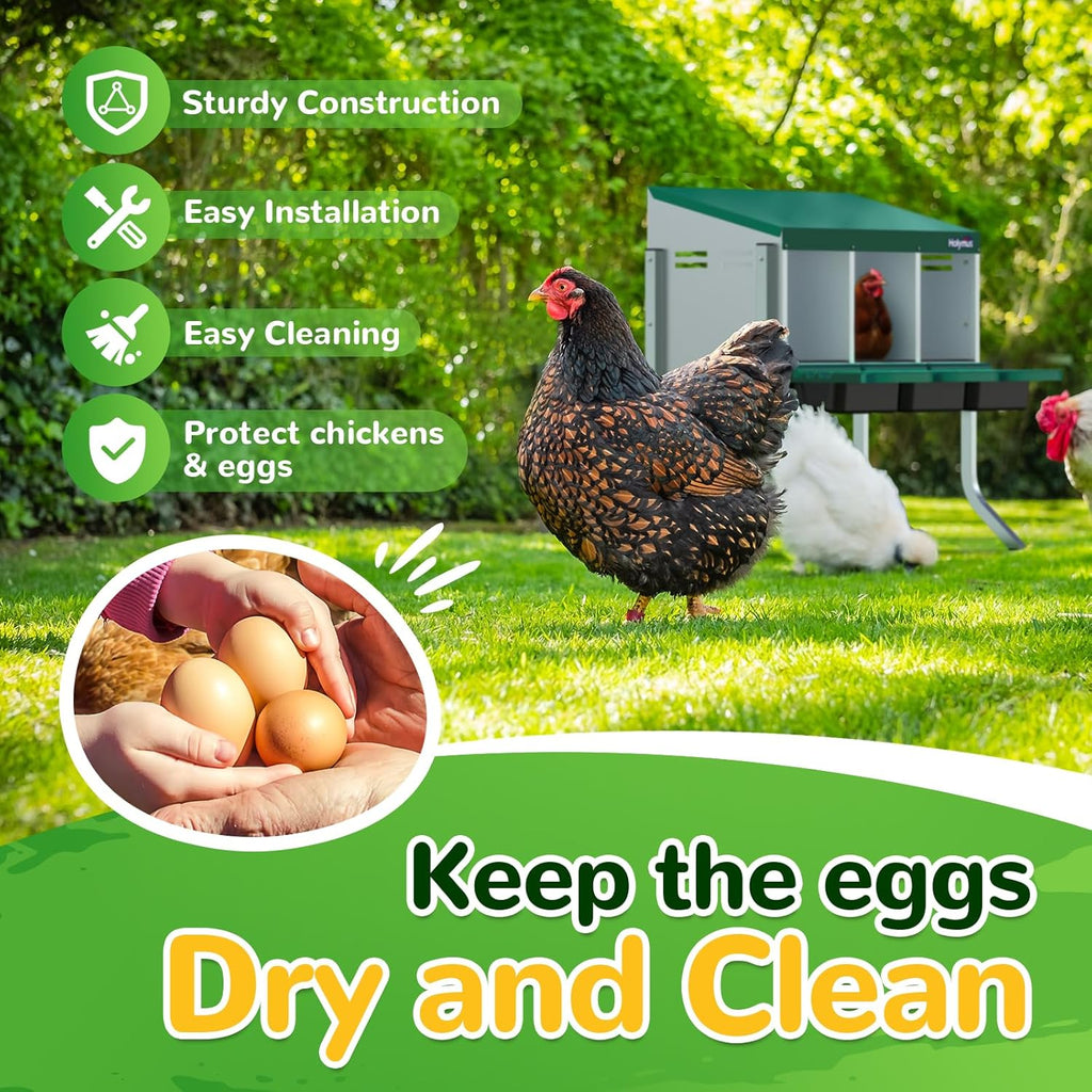 3 Holes Chicken Nesting Box with Metal Legs X13676