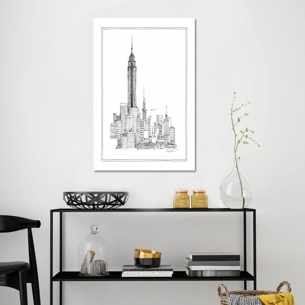 Empire State Print Canvas Art M1161