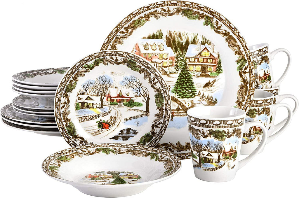 16 Piece Multicolor Dinnerware Set B9388