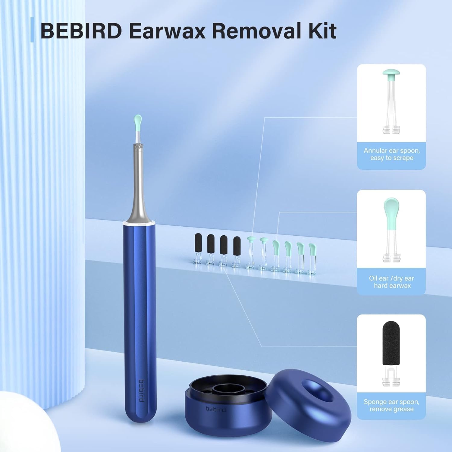 Ear Wax Removal Tool Camera with 1080P Otoscope with Light, 9 Ear Pick X281265