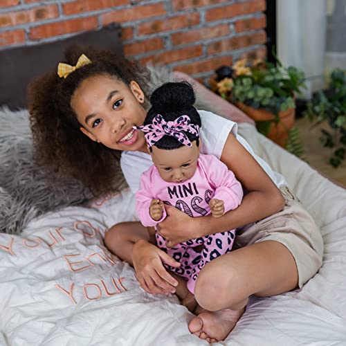 22.8 Inch Soft Body African American Reborn Baby Doll X163