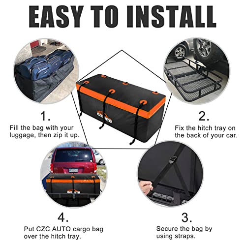 Blue 20 cu. ft Waterproof Hitch Cargo Carrier Bag B1540