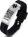 Silicone Waterproof Medical Alert ID Bracelet Y343068