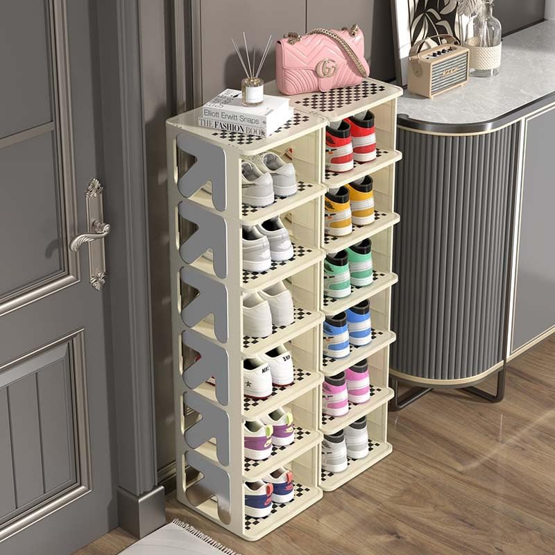 Vertical Shoe Rack Organizer, Foldable Narrow Three Layers H5506